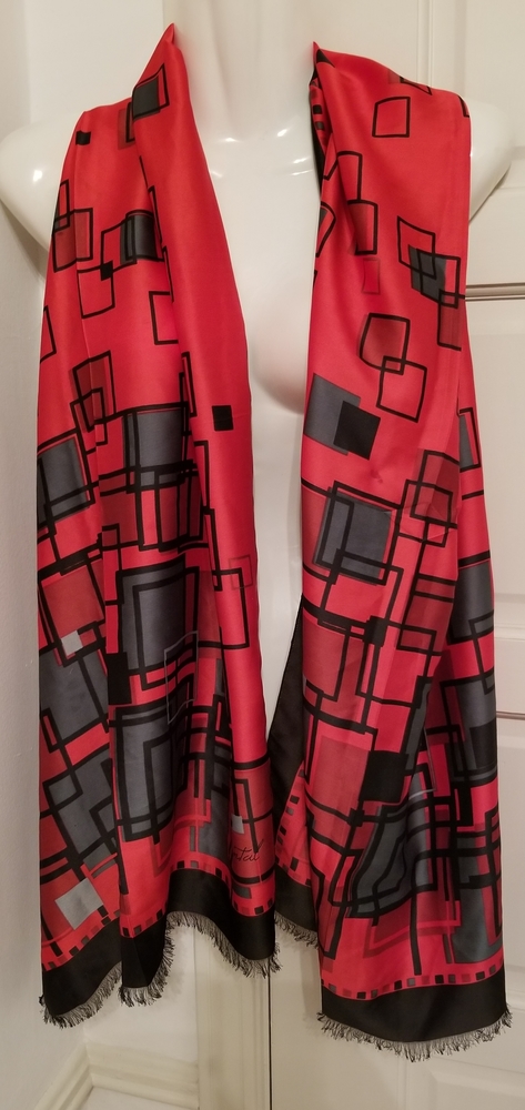 Vintage long satiny Chantal scarf